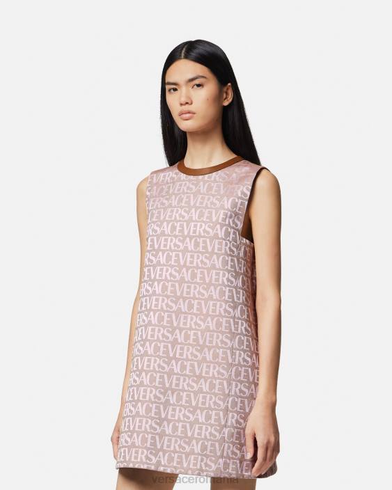 roz și imprimeu rochie mini peste tot Versace femei îmbrăcăminte 40L626