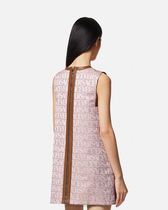 roz și imprimeu rochie mini peste tot Versace femei îmbrăcăminte 40L626