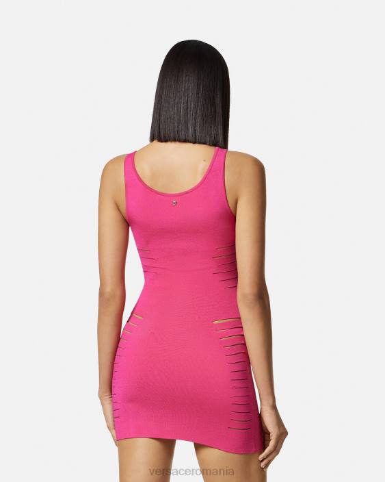 roz rochie mini din tricot tăiat Versace femei îmbrăcăminte 40L647