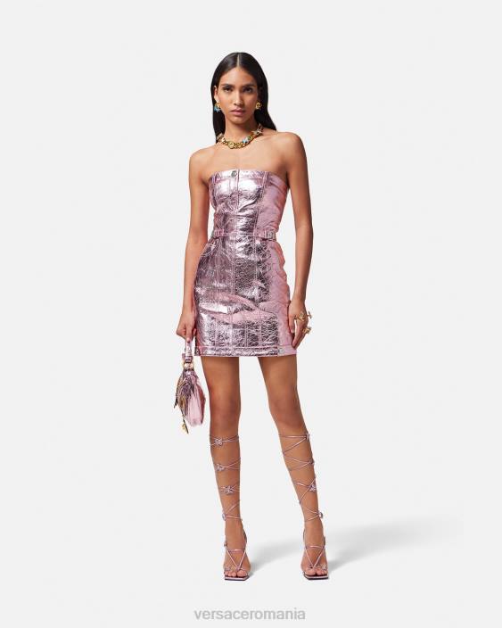 roz rochie mini medusa din piele metalica Versace femei îmbrăcăminte 40L614