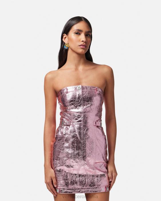 roz rochie mini medusa din piele metalica Versace femei îmbrăcăminte 40L614