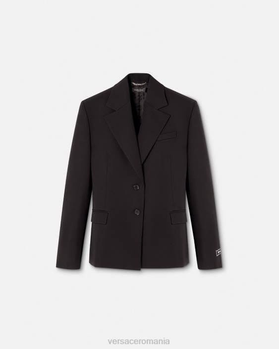 negru blazer cu un singur piept Versace femei îmbrăcăminte 40L6112