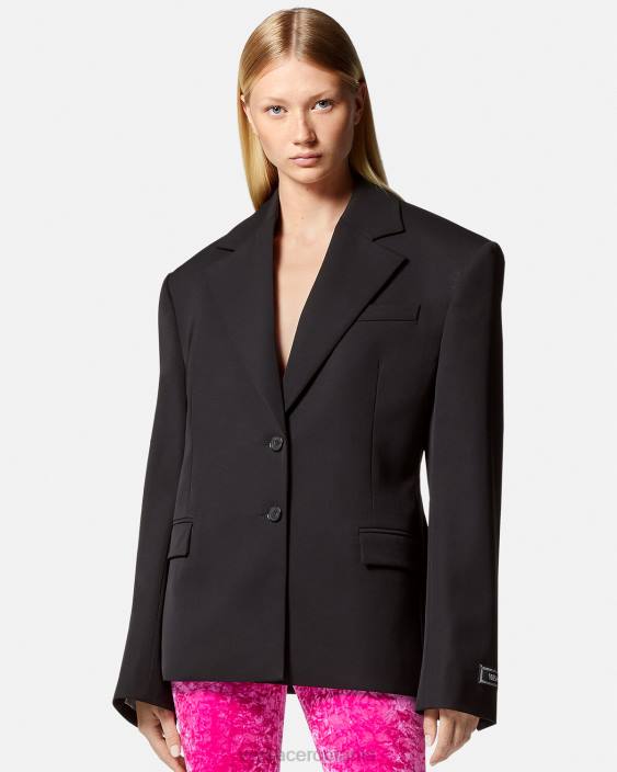 negru blazer cu un singur piept Versace femei îmbrăcăminte 40L6112