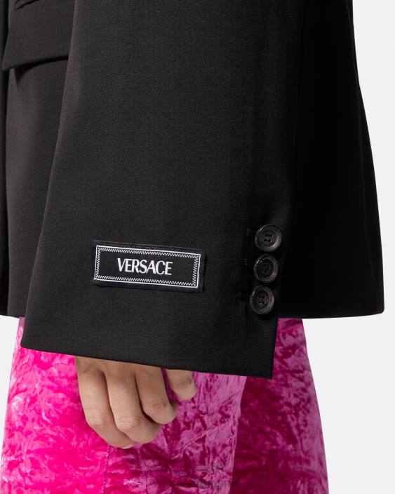 negru blazer cu un singur piept Versace femei îmbrăcăminte 40L6112
