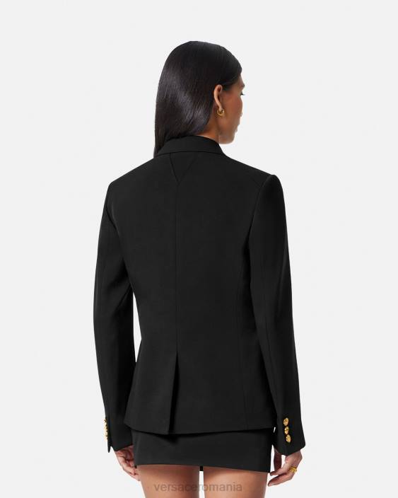 negru blazer cu un singur piept medusa Versace femei îmbrăcăminte 40L6107