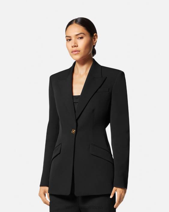 negru blazer cu un singur piept medusa Versace femei îmbrăcăminte 40L6109