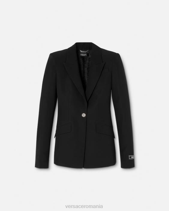negru blazer cu un singur piept medusa Versace femei îmbrăcăminte 40L6110