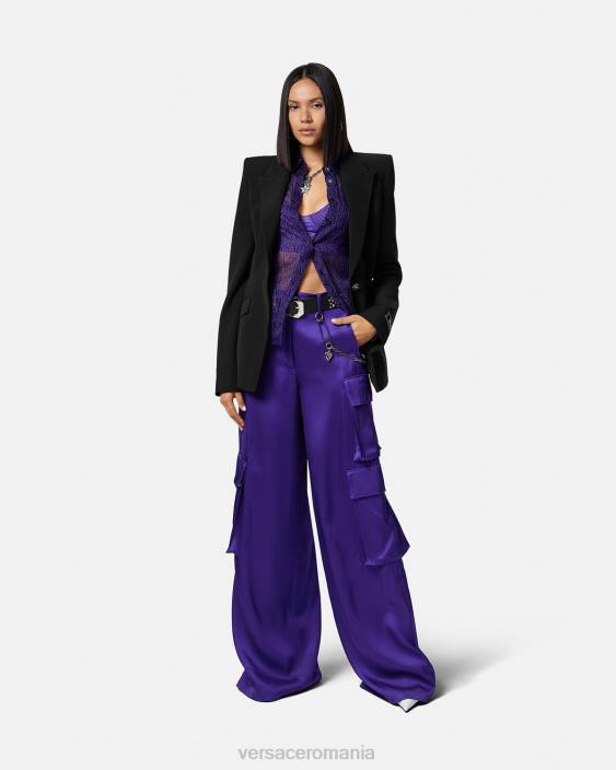 negru blazer cu un singur piept medusa Versace femei îmbrăcăminte 40L6110