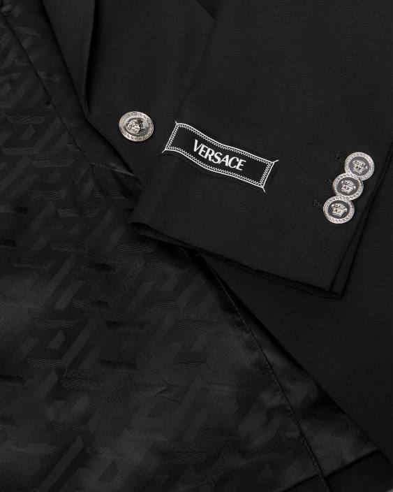 negru blazer cu un singur piept medusa Versace femei îmbrăcăminte 40L6110