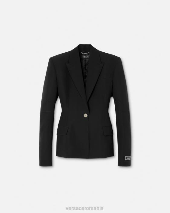 negru blazer cu un singur piept medusa Versace femei îmbrăcăminte 40L6116
