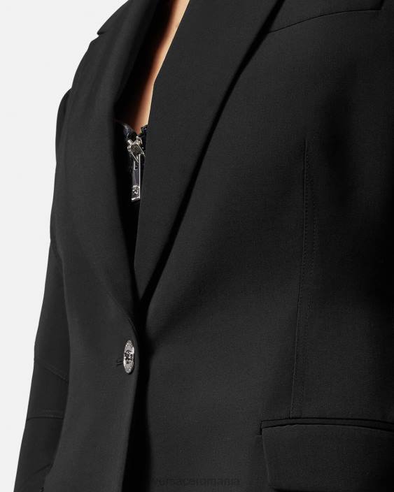 negru blazer cu un singur piept medusa Versace femei îmbrăcăminte 40L6116