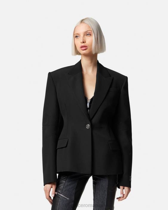 negru blazer cu un singur piept medusa Versace femei îmbrăcăminte 40L6116