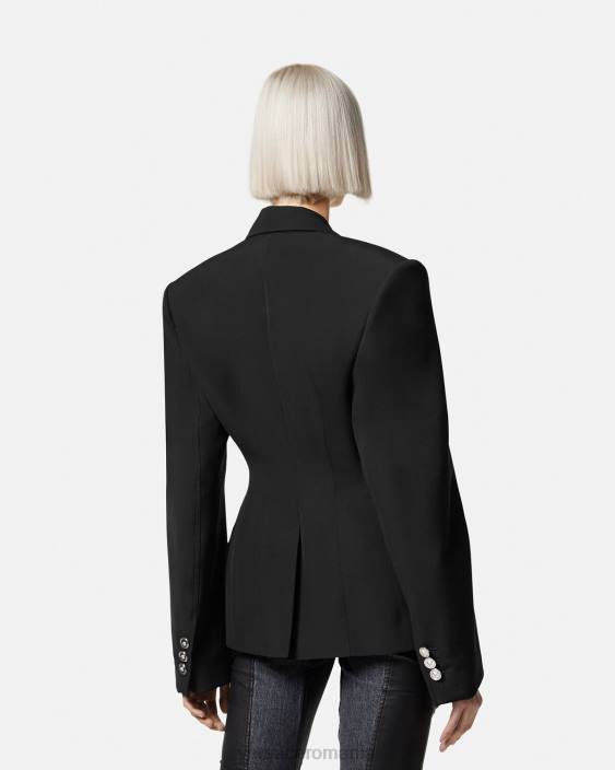 negru blazer cu un singur piept medusa Versace femei îmbrăcăminte 40L6116