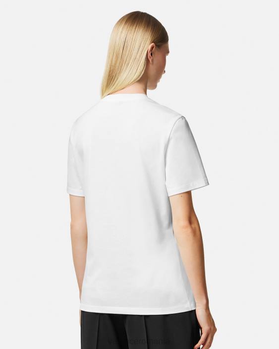 alb si argintiu tricou cu medusa Versace femei îmbrăcăminte 40L6128