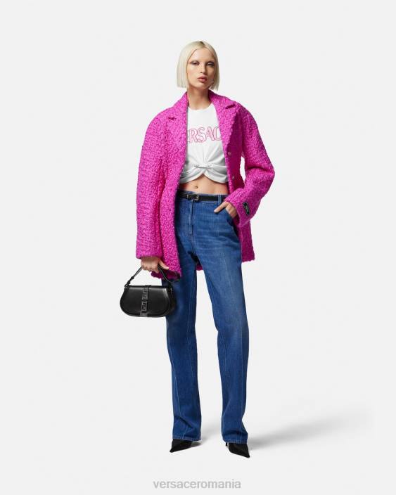 alb tricou cu logo pentru ac de siguranță Versace femei îmbrăcăminte 40L6138