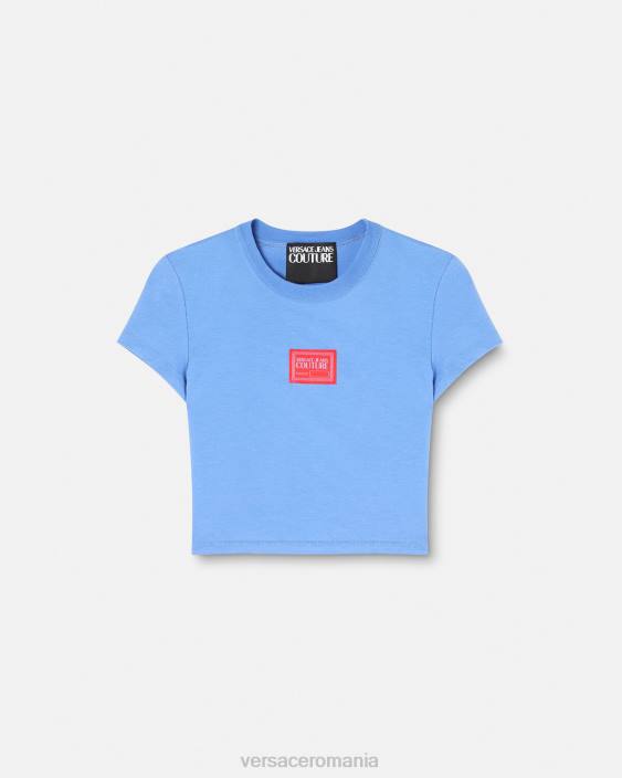 albastru deschis tricou cu număr de bucată Versace femei îmbrăcăminte 40L62228