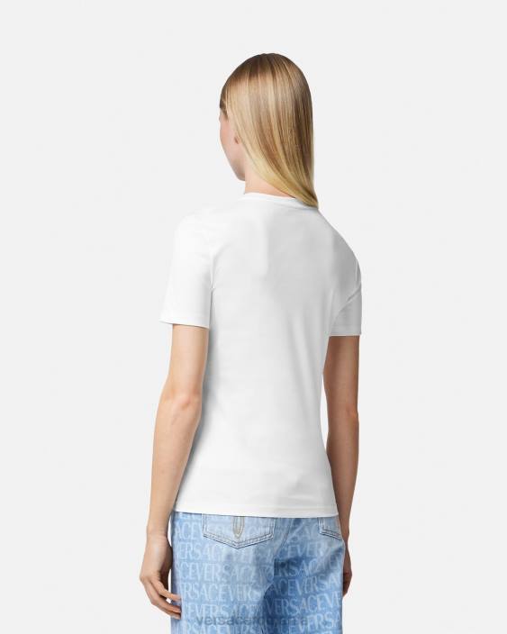 aur alb tricou crystal la medusa Versace femei îmbrăcăminte 40L6133