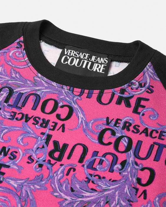 fucsie tricou body couture cu logo Versace femei îmbrăcăminte 40L62209