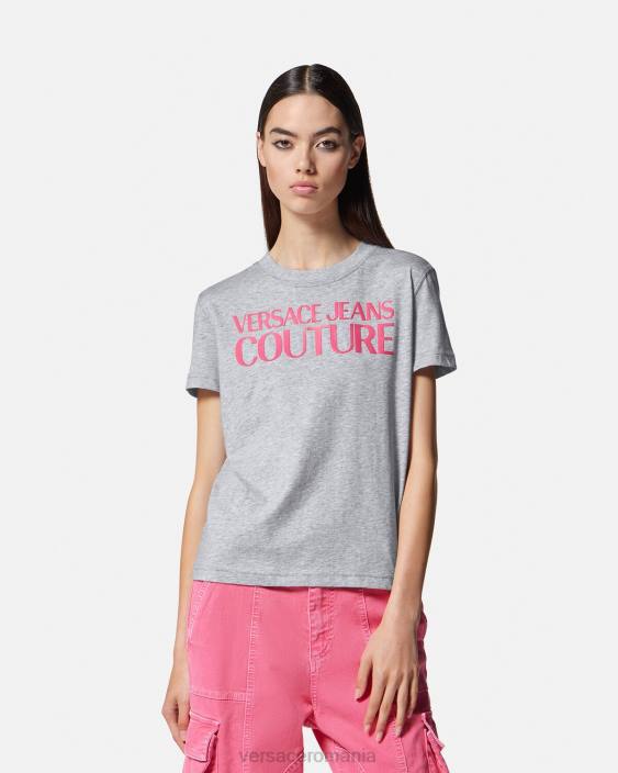 gri tricou cu logo Versace femei îmbrăcăminte 40L62171