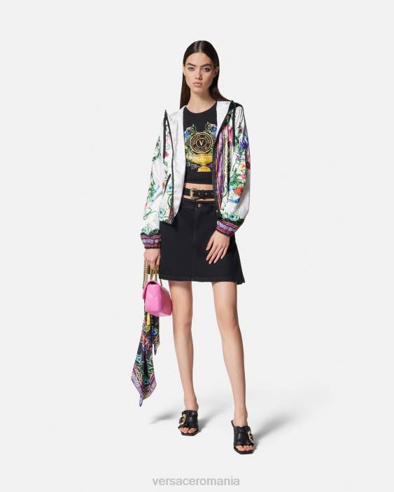 negru si auriu tricou gradina cu emblema v Versace femei îmbrăcăminte 40L62231