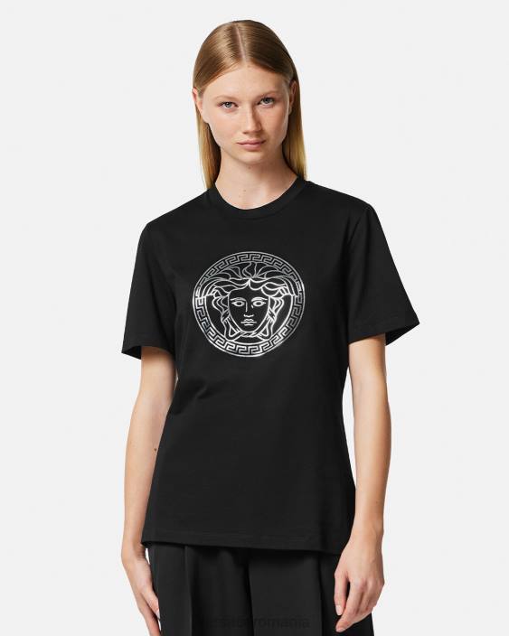 negru tricou cu medusa Versace femei îmbrăcăminte 40L6129