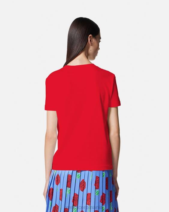 portocale tricou cu logo trandafiri Versace femei îmbrăcăminte 40L62168