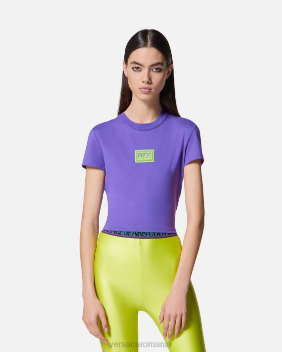 violet tricou cu număr de bucată Versace femei îmbrăcăminte 40L62227