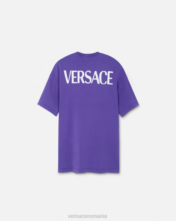 violet tricou supradimensionat al zeiței Versace femei îmbrăcăminte 40L6151