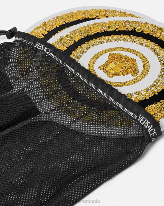 negru set rachete de plaja crete de fleur Versace femei lenjerie intimă și îmbrăcăminte de plajă 40L61204