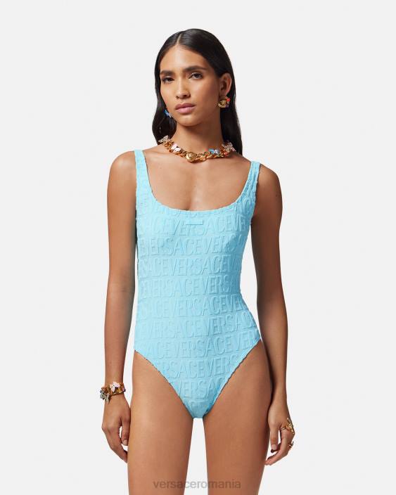 albastru deschis costum de baie cu prosop Versace femei lenjerie intimă și îmbrăcăminte de plajă 40L61123