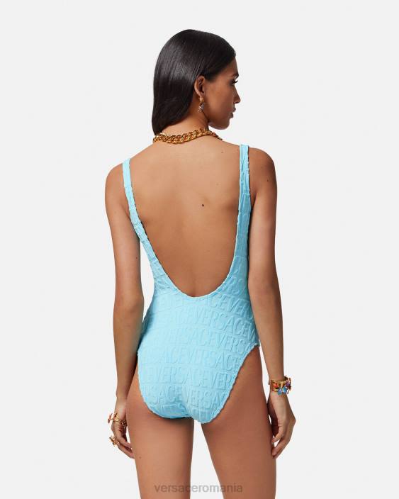 albastru deschis costum de baie cu prosop Versace femei lenjerie intimă și îmbrăcăminte de plajă 40L61123