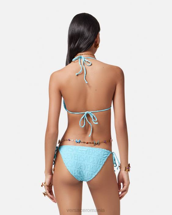 albastru deschis fund de bikini cu prosop Versace femei lenjerie intimă și îmbrăcăminte de plajă 40L61121