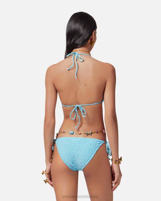 albastru deschis top de bikini cu prosop Versace femei lenjerie intimă și îmbrăcăminte de plajă 40L61119