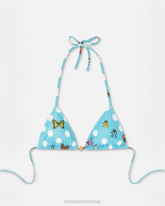 albastru top de bikini fluturi Versace femei lenjerie intimă și îmbrăcăminte de plajă 40L61130