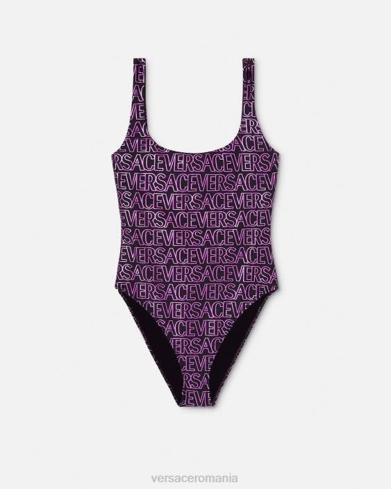fucsia și imprimeu Costum de baie dintr-o singură piesă Versace femei lenjerie intimă și îmbrăcăminte de plajă 40L61169