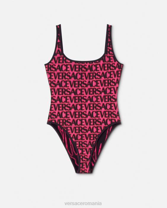 fucsia și imprimeu Costum de baie reversibil Versace femei lenjerie intimă și îmbrăcăminte de plajă 40L61170