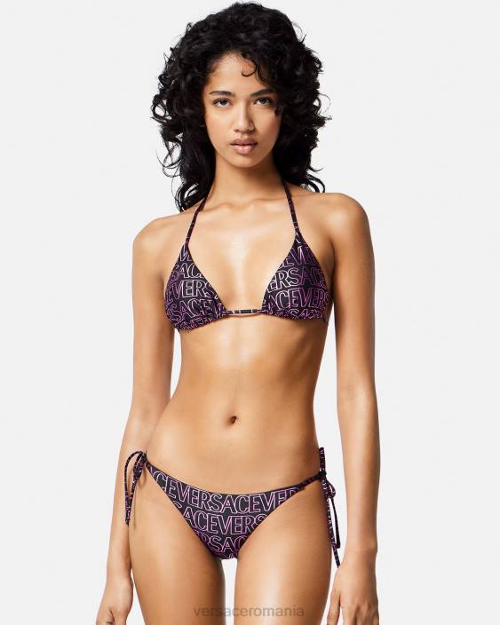 fucsia și imprimeu top de bikini peste tot Versace femei lenjerie intimă și îmbrăcăminte de plajă 40L61163