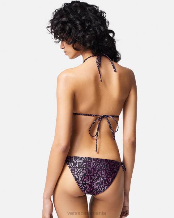 fucsia și imprimeu top de bikini peste tot Versace femei lenjerie intimă și îmbrăcăminte de plajă 40L61163