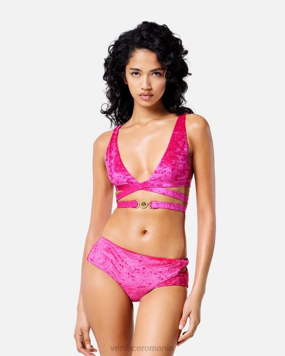 fucsie Top de bikini din catifea medusa \'95 Versace femei lenjerie intimă și îmbrăcăminte de plajă 40L61173