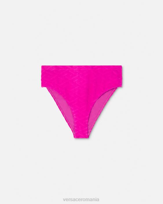 fucsie la greca slip bikini cu talie inalta Versace femei lenjerie intimă și îmbrăcăminte de plajă 40L61183
