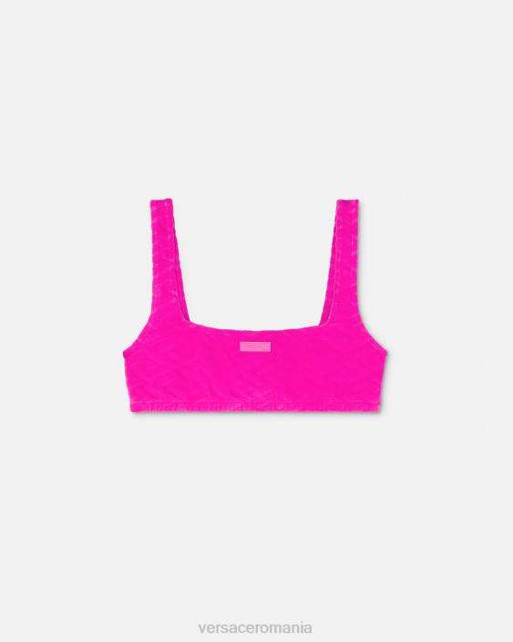 fucsie la greca towel bikini top Versace femei lenjerie intimă și îmbrăcăminte de plajă 40L61182