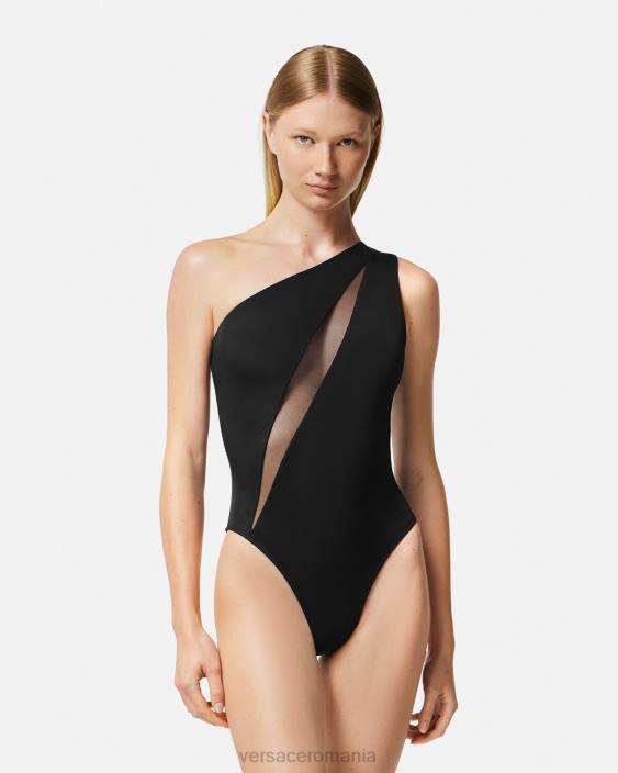 negru costum de baie tăiat dintr-o singură piesă Versace femei lenjerie intimă și îmbrăcăminte de plajă 40L61184