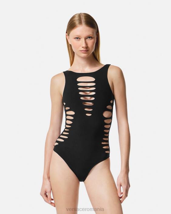 negru costum de baie tăiat dintr-o singură piesă Versace femei lenjerie intimă și îmbrăcăminte de plajă 40L61185