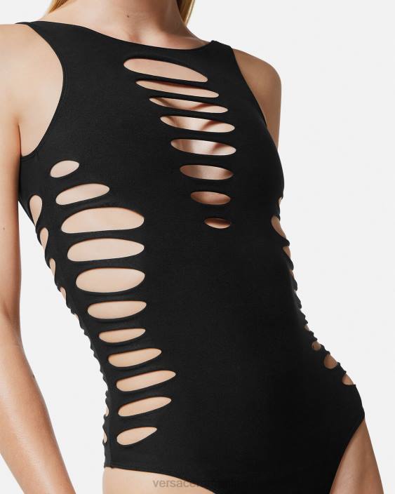 negru costum de baie tăiat dintr-o singură piesă Versace femei lenjerie intimă și îmbrăcăminte de plajă 40L61185