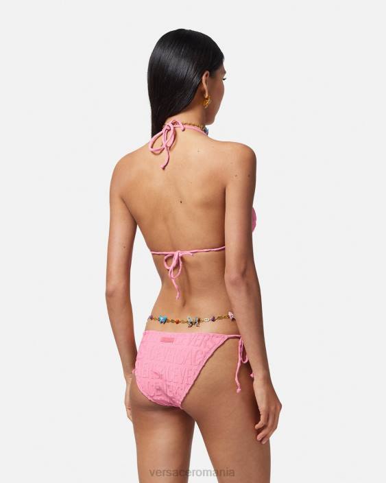roz fund de bikini cu prosop Versace femei lenjerie intimă și îmbrăcăminte de plajă 40L61120