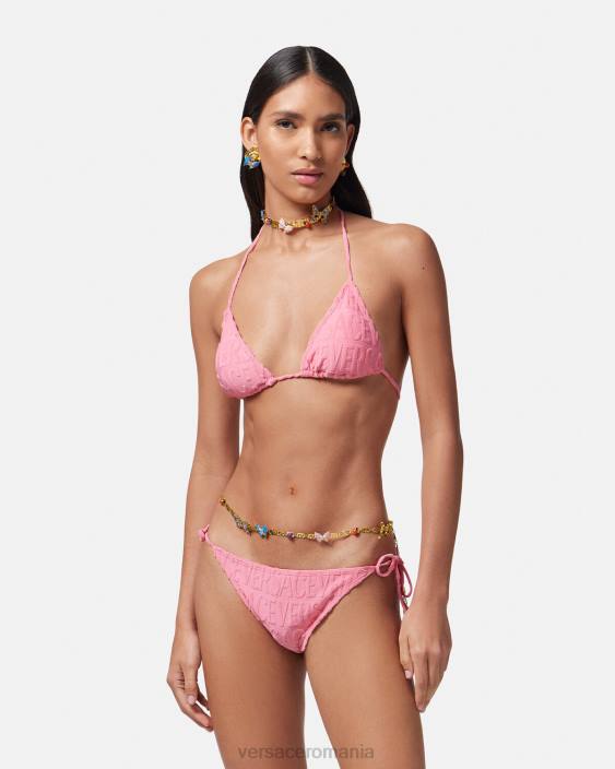 roz top de bikini cu prosop Versace femei lenjerie intimă și îmbrăcăminte de plajă 40L61118