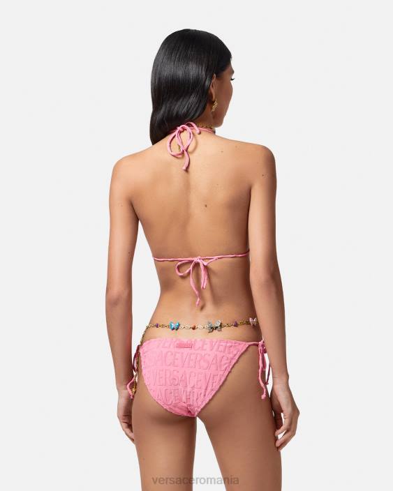 roz top de bikini cu prosop Versace femei lenjerie intimă și îmbrăcăminte de plajă 40L61118