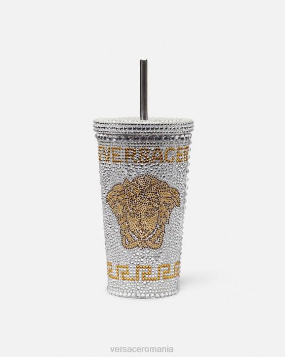 alb cupă de călătorie cu medusa de cristal Versace femei lenjerie intimă și îmbrăcăminte de plajă 40L61205