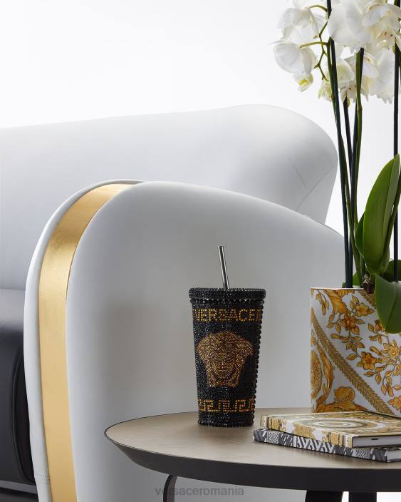 galben cupă de călătorie cu medusa de cristal Versace femei lenjerie intimă și îmbrăcăminte de plajă 40L61206