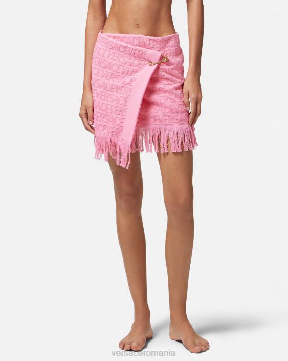 roz fustă înfășurată cu prosop Versace femei lenjerie intimă și îmbrăcăminte de plajă 40L61187